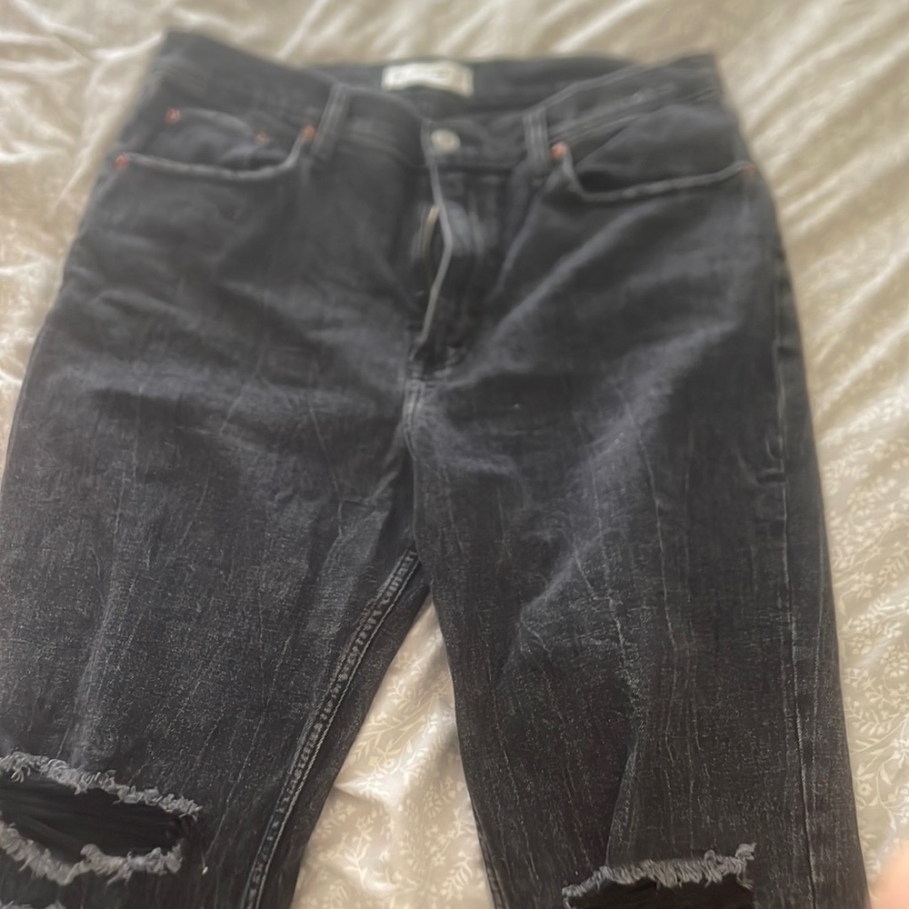 black high rise jeans